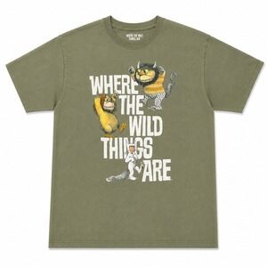 Where the Wild Things Are Graphic T-Shirt Olive Green Maurice Sendak T-Shirt